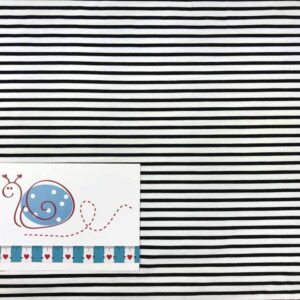 Jersey Ringelstreifen schwarz/weiss