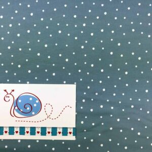 Jersey Tupfen mint/weiss