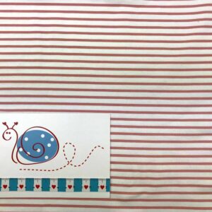Jersey Ringelstreifen rosa/weiss