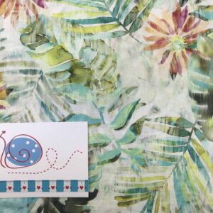 Leinen Mischung Blumenmuster