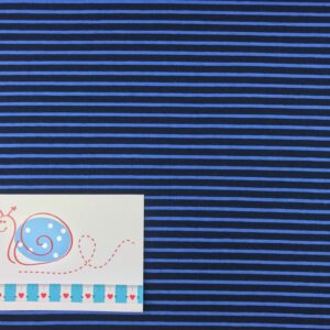 Jersey dunkelblau türkis gestreift