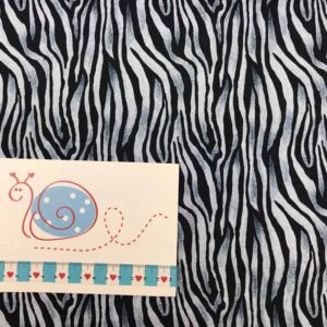 Baumwoll-Jersey mit Tigerstreifen in blau