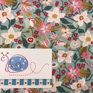 Sweat -Soft Sweat gerauht Blumenmuster