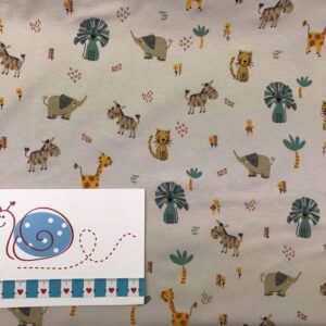 Baumwoll-Jersey Zeichentrick Tiere