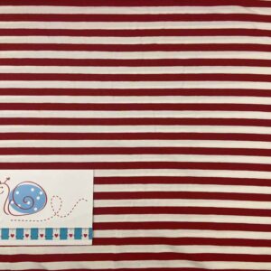 Ringel Jersey rot/weiß