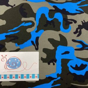 Baumwoll-Jersey camouflage/blau