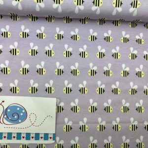 Baumwoll-Jersey Biene 064 flieder