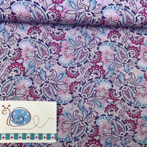 Baumwoll-Druck Paisley 043 lila