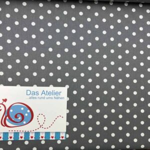 Baumwoll-Druck 013 Big Dots grau