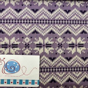 French Terry Pingu Jaquard lila