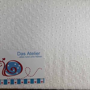Baumwoll Lochstickerei Semina weiss