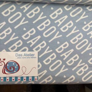 Baumwoll-Jersey Baby Boy hellblau