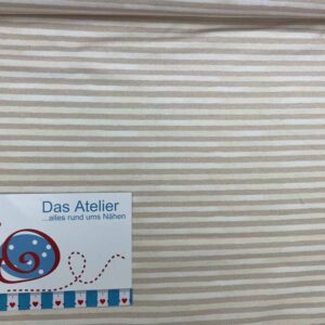 Baumwoll-Jersey Baby stripe /3 natur/beige