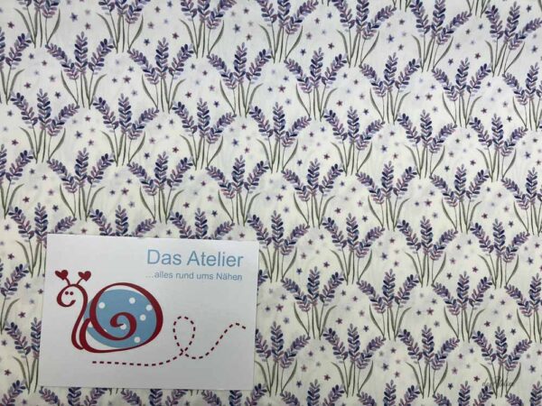 Baumwoll-Druck Emilie/22 Lavendel