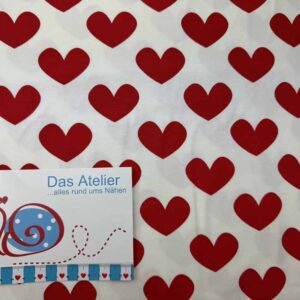 Jersey Herzen weiss/rot