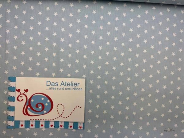 Baumwoll-Druck Petit Stars hellblau 20