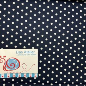 Baumwoll-Druck Dots marine 02