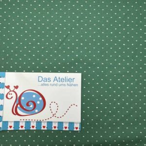Baumwoll-Druck Punkte apfelgrün